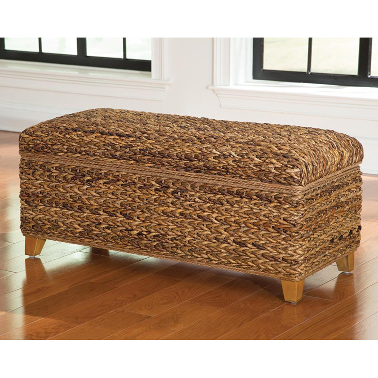 Bayou Breeze Aayush Wicker Flip Top Storage Bench Wayfair